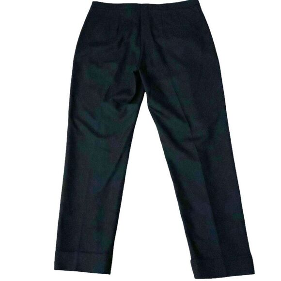 Armand Ventilo Black 100% Wool Lined High Rise Cuffed Pants Size 10 - Picture 5 of 12